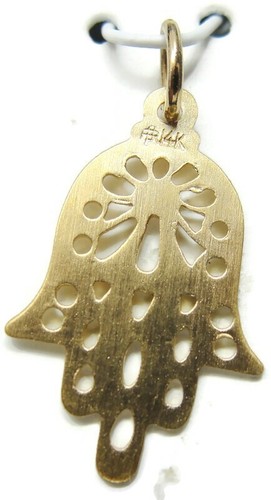 14Kt Hand of God Solid Yellow Gold Pendant Religious NIB - Picture 3 of 5