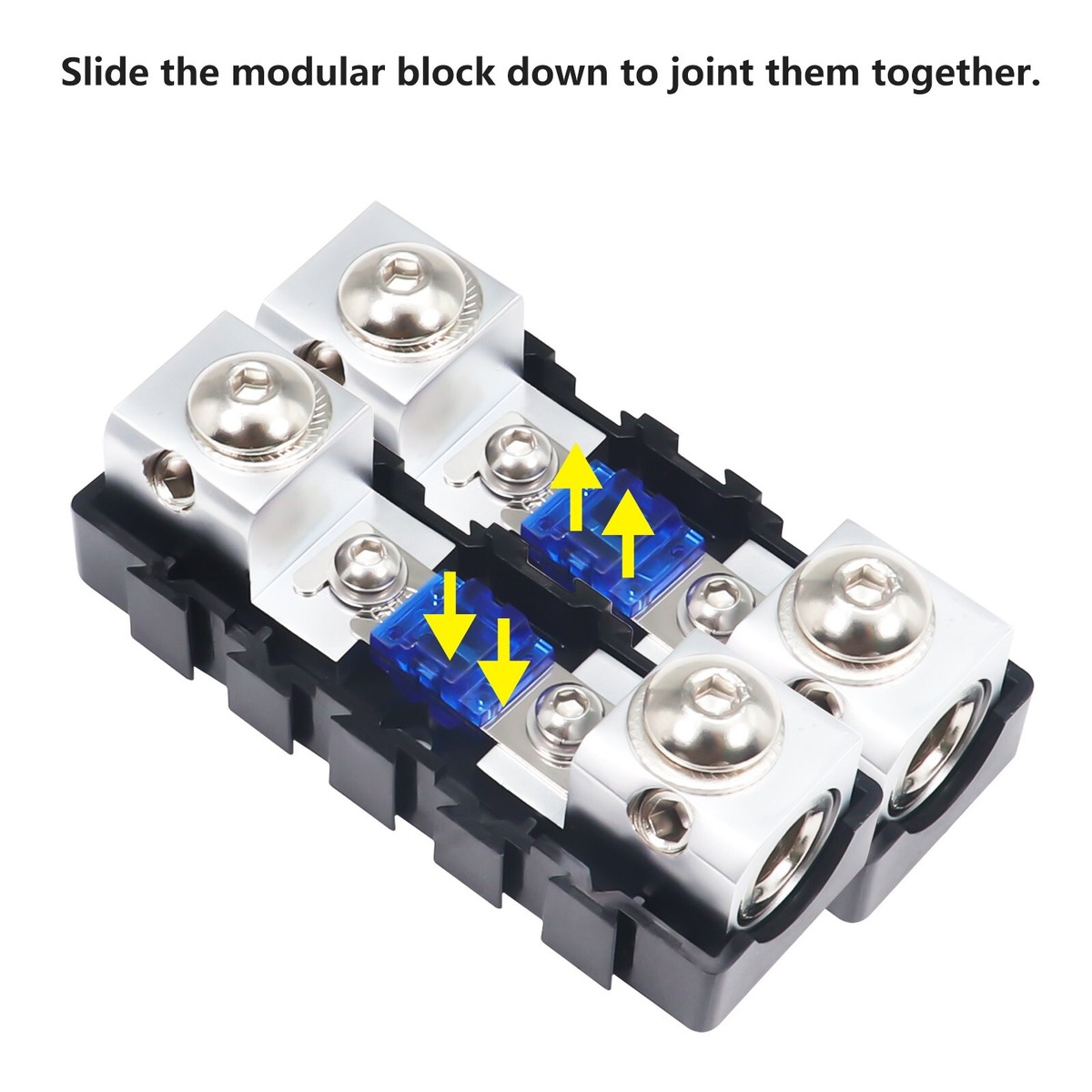 Blocco Di Distribuzione Fusibili Recoil MFH12 Mini-ANL 2 Vie – Ottone Massiccio, 80A, 4 AWG