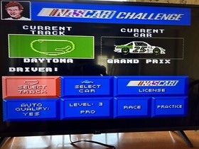 Bill Elliot&rsquo;s  NASCAR Challenge Nintendo NES Video Game With Manual - Tested