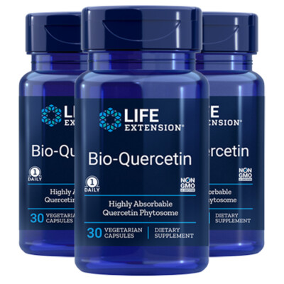 Bio-Quercetin 10mg 3X30 Caps Life Extension Equivalent to Quercetin 500mg