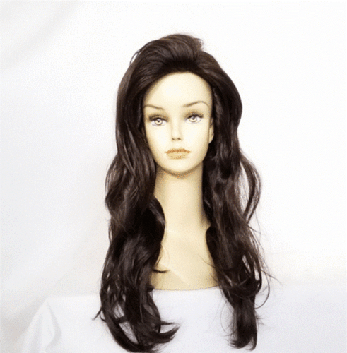WOMENS LADY 27" LONG STRAIGHT HAIR WIG W/ SLIGHT LAYER & BANGS TIFFANY MELINA - Picture 4 of 8