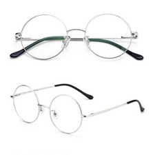 Reading Glasses Vintage Round Spring Hinges Silver Magnifying Computer Hyperopia