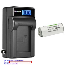 Kastar Battery LCD Wall Charger for Canon NB-9L Canon Powershot ELPH 530 HS