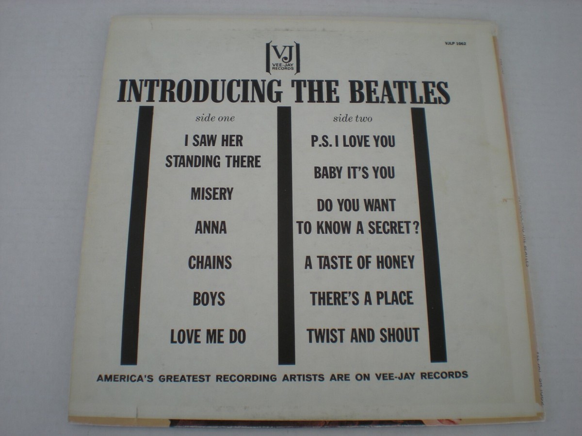 Introducing The Beatles lp Vee-Jay VJLP-1062 Version 2 Black USA