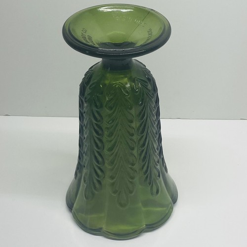 Vintage E. O. Brody M5200 Green Glass Vase Footed 9" Tall Home Decor - Picture 11 of 13