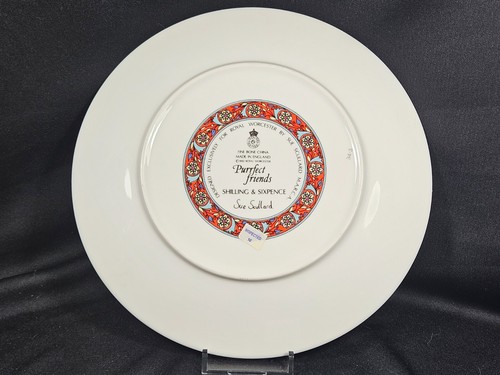 1992 Sue Scullard/Royal Worcester Purrfect Friends/Shilling & Sixpence, New/Mint - Picture 5 of 6