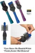 Master Grooming Tools PRO PET Single Wide FLEXIBLE SLICKER Mat Breaker BRUSH Dog