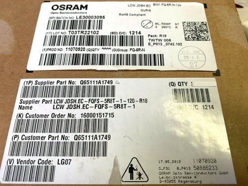 15 x LCW JDSH.EC- FQFS-5R8T-1, Warmweiß,3000K,120mA, 5,6x3mm,13cd,3,2V, 15 Stück - Afbeelding 6 van 6