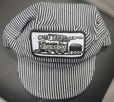Chattanooga Choo Choo Train Conductor Hat Cap Medium M Hickory Striped USA Made