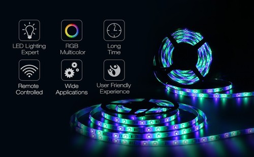 16.4ft RGB LED Strip Light 3528SMD Waterproof Rope Tape Lamp for Party Home TV - Picture 2 of 17