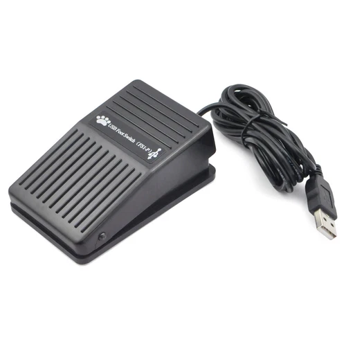 USB Foot Switch Game PC Hands Free One Key Control Mouse Keyboard Transcription