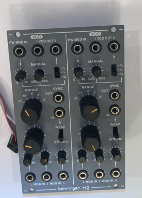 Behringer System 100 112 Dual VCO Eurorack Synth Module W/ Ribbon Cable & Screws