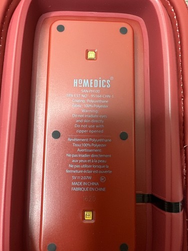 Homedics UV-Clean Phone Sanitizer With 2 UV-C LEDs Portable Red Case - 第 3/5 張圖片