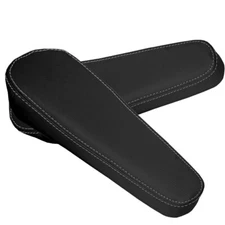 Seat Armrest PVC Leather Cover Fit For Honda CR-V 2010-2014 Gray Stitch