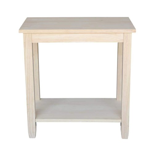 International Concepts Accent Table 25" H X 24" W, Rectangle Unfinished Wood - Picture 3 of 8