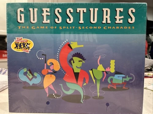 Vintage "Guesstures" Game by Milton Bradley 1990 Brand New Sealed Act Charades