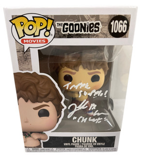 Jeff Cohen Signed Chunk Funko The Goonies Inscription Autograph Beckett Witness