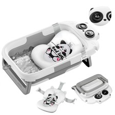 Collapsible Baby Bathtub for Newborn, Baby Bath Tub with Thermometer Soft