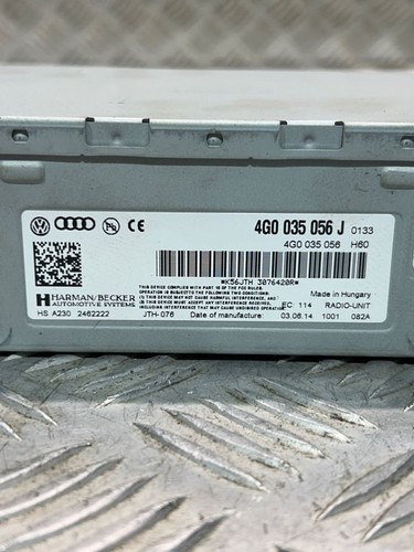 Radio reproductor de CD navegación 4G0035056J TOF56262 AUDI A6 S6 C7 4G 2014 - Imagen 4 de 4