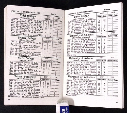 Libro de drogas para aficionados al fútbol de 1928 Montgomery's at Penn State Schedules folleto de puntuación - Imagen 4 de 4