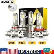 AUXITO H11 H8 9006 9005 H4 9003 LED Headlight Bulbs High Low Beam 30000LM H