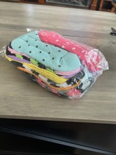 816 Lot of 20 Colorful Print Women's No-Show Socks - One Size Fits Most