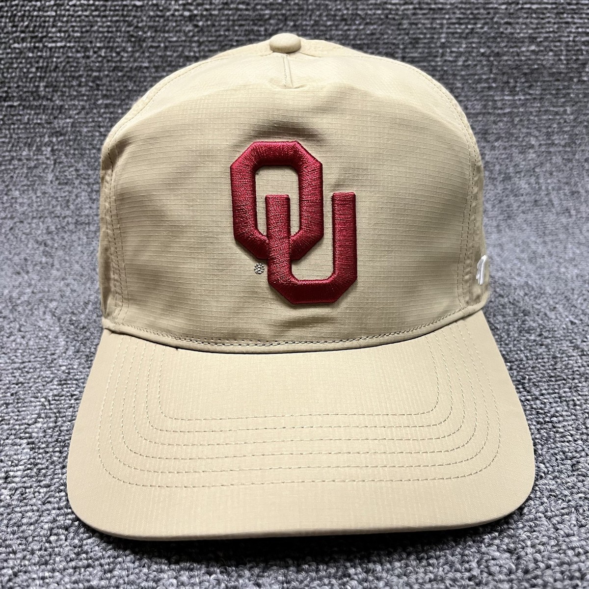 Oklahoma Sooners '47 Brand MVP Hat Tan Ripstop Snapback Cap OU Logo NCAA
