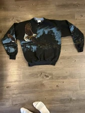 Vintage Art Unlimited AOP Eagle Sweatshirt 