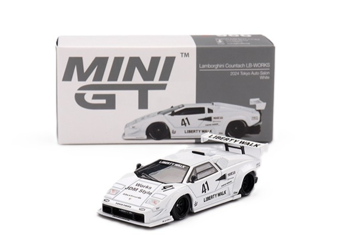 Mini GT 1:64 Lamborghini Countach LB-WORKS White 2024 Tokyo
