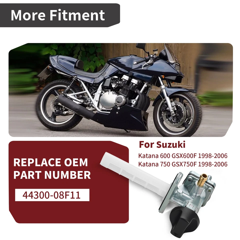 44300-08F11 para Suzuki montaje de gallo de combustible P/N 44300-08F10 Katana 600 750 1998-06 Foto 3 de 4