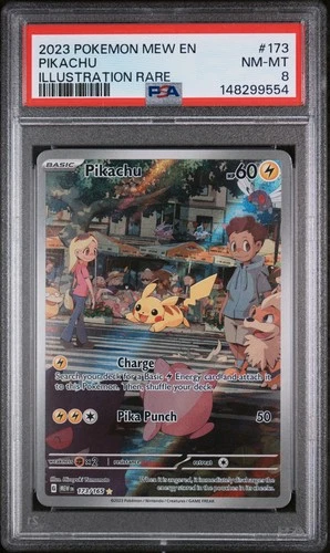 2023 POKEMON MEW EN-151 173 PIKACHU ILLUSTRATION RARE PSA 8