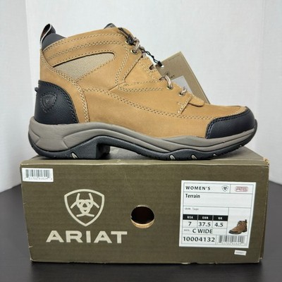 Ariat Terrain ATS Women s Hiking Boot Size 7 C WIDE Tan Brown Leather 10004132