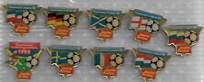 lot de 9 pin's football championnat d'europe 92 justin bridou