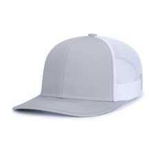 Contrast Stitch Trucker Snapback One Size Heather Grey/White/Heather Grey