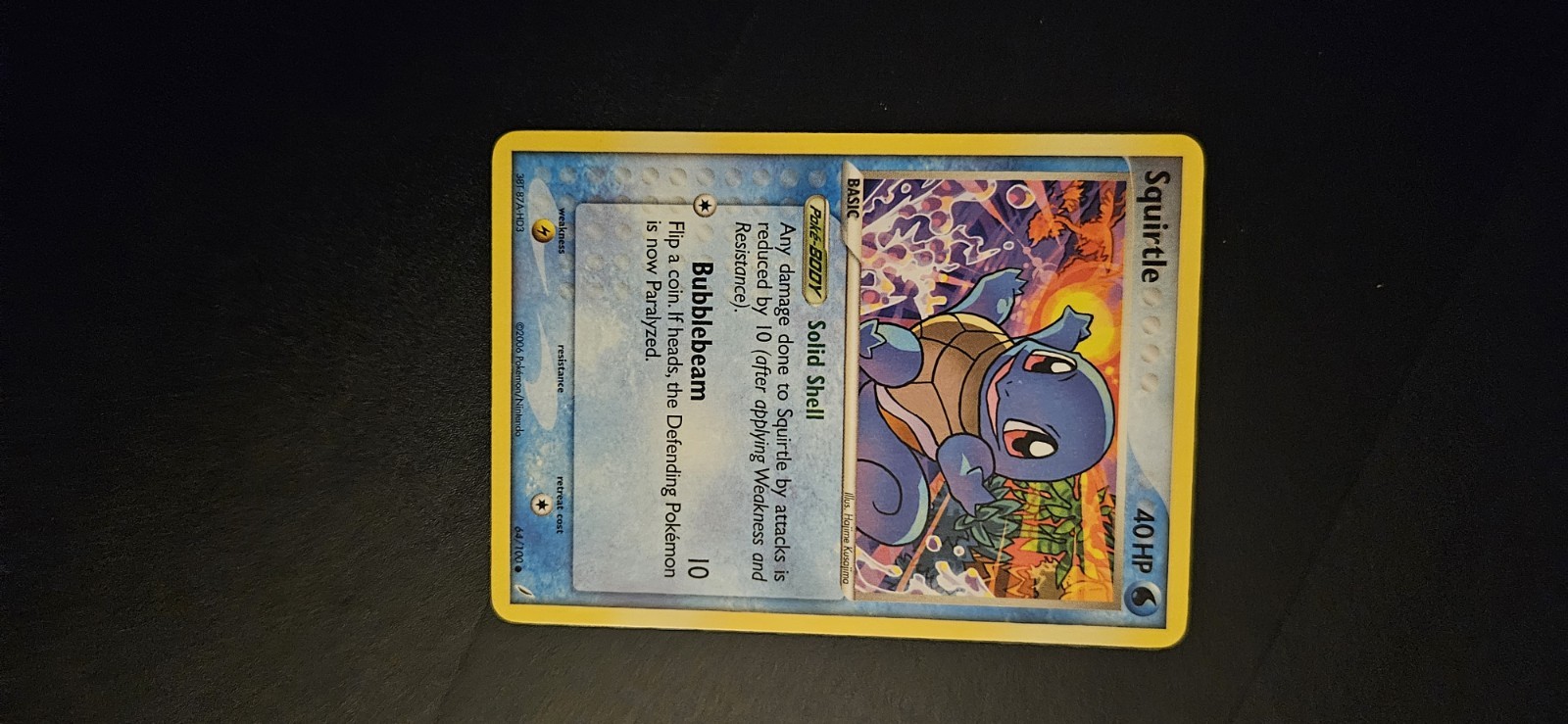 2006 Pokemon Ex Crystal Guardians Squirtle - Non Holo 64/100 - Near Mint/NM