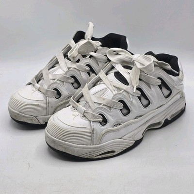 Osiris D3 2001 Skateschuhe UK 12 weiß schwarz Chunky Y2K Sneaker