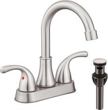 Bathroom Sink Faucet 4 Inch Faucet 2 Handle Bathroom Sink Faucets Lead-Free
