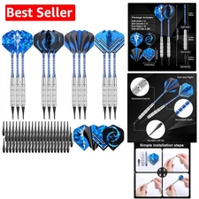 12-Piece Soft Tip Darts Set with Aluminum Bodies for Ultimate Precision