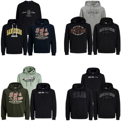 Jack Jones Kapuzenpullover Hoodie S M L XL XXL 3er  Vorteilspack