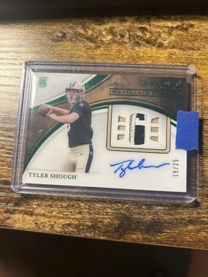 2025 Panini Immaculate Collection Patch Rookie Autographs Tyler Shough /25