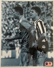 Vinnie Jones Paul Gascoigne signed Wales 12x8 photo ACGCERT RACC Trusted Seller