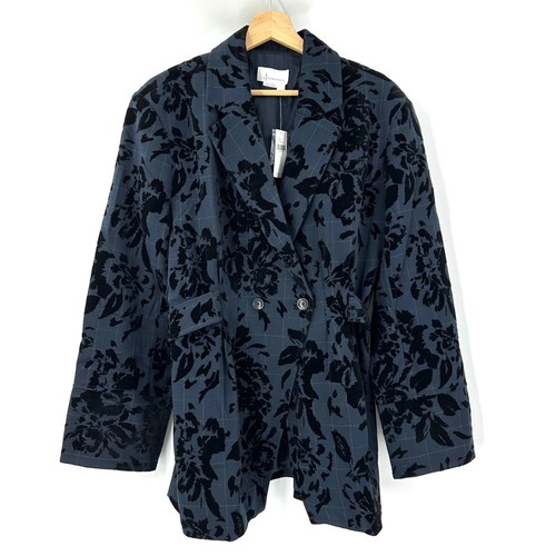 NWT By Anthropologie Floral Menswear Blazer size L - Foto 5 di 9