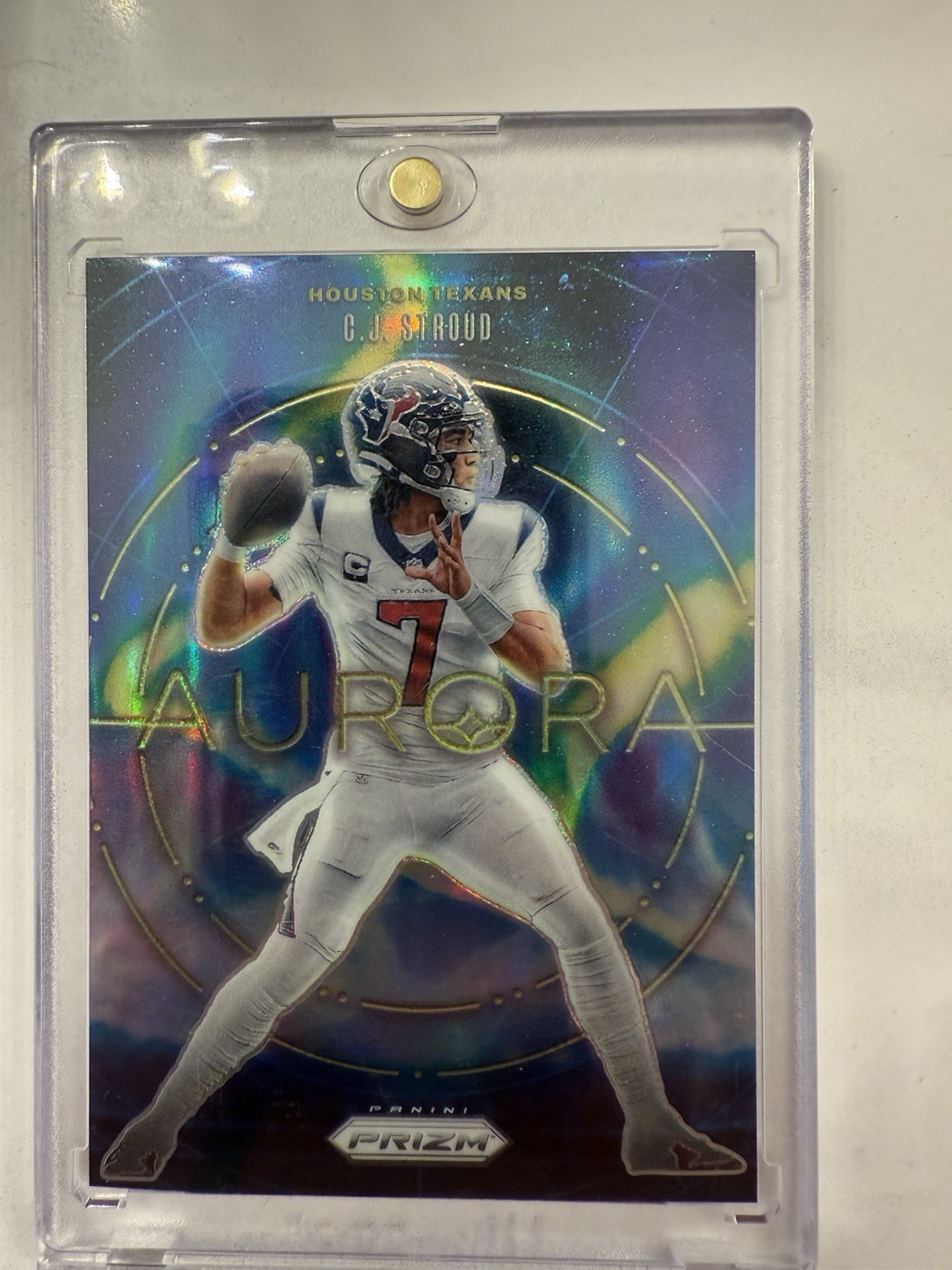 CJ Stroud 2024 Panini Prizm Football Aurora #11 SP *Case Hit* Houston Texans