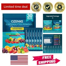 Electrolyte Drink Mix Packets: 30 Sugar-Free Sticks, 6 Flavor Variety for Health