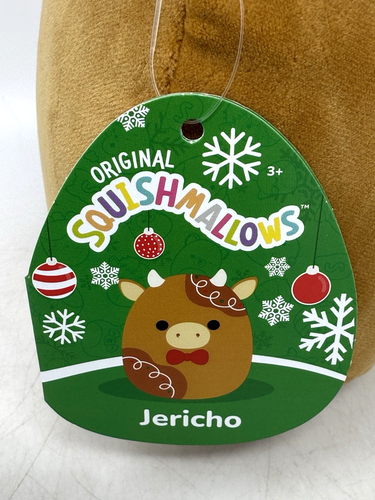 Squishmallows 8" Jericho the Gingerbread Cow New With Tags Christmas Gift Plush - Picture 2 of 5