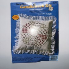 Creative Moments Candlewick Kit 8267 Dresden Plate Lace Pillow 1983 VTG