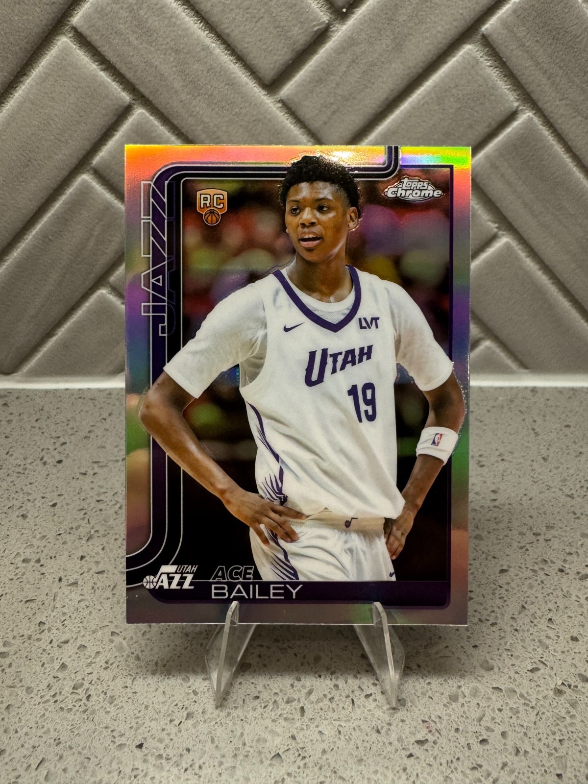 Topps 2025-26 Topps Chrome Ace Bailey Utah Jazz RC Refractor #255
