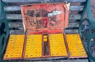 Vintage Butterscotch Bakelite Mahjong Set