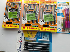 Lot of 5 42 Total 0.7mm Mechanical Pencils - 4 BIC 1 PaperMate - New / Sealed