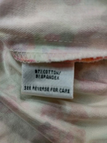 TALBOTS Women's 8 Pink Blue & White Floral A Line Stretch Skirt Knee Length Boho - Picture 3 of 9